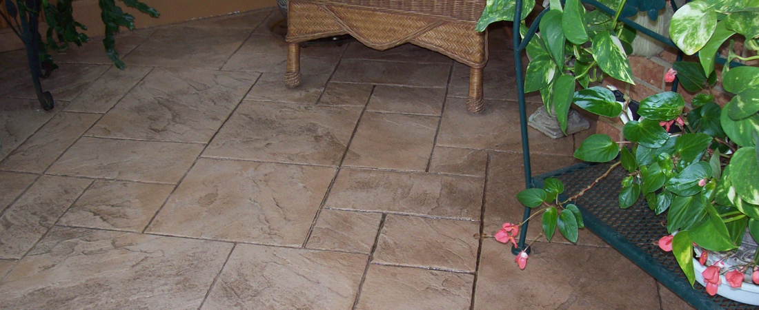 stamped concrete Porch