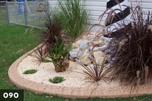 stamped concrete landscape border