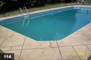 Pool deck Resurfacing with stamped concrete