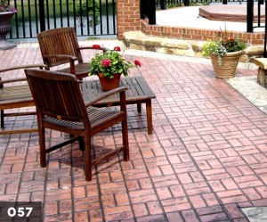 stamped concrete brick patio