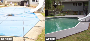 Before and after_Non-slip poolside