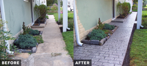 Maryland Curbscape Stamped resurfaced sidewalk