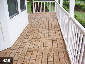 Decorative brick style deck