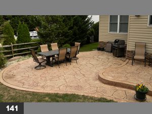 Stamped Concrete backyard patio-141