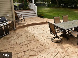 Stamped Concrete backyard patio