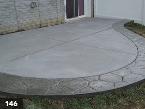 Stamped Concrete backyard slab-146