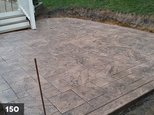 Stamped Concrete back porch slab-150